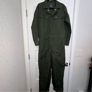 HISEA Forge Zipper Snap Button Front Long Sleeve Coveralls